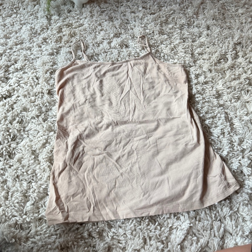 Stylish Ann Taylor Light Beige cream sporty, soft tank top Camisole with a soft,